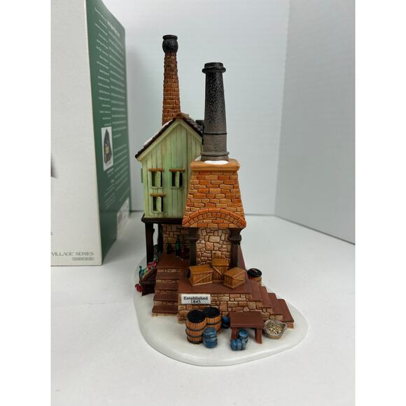 Department 56 New England Village Castle Glassworks Lighted Building with Box - Picture 2 of 9